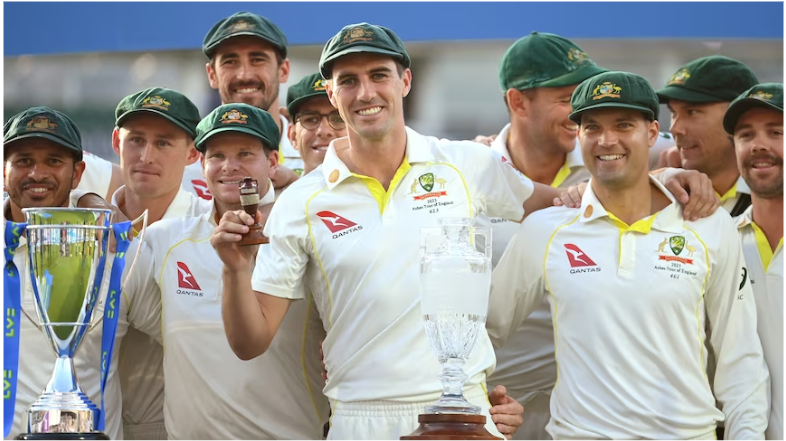 Australia Holds The Ashes Urn