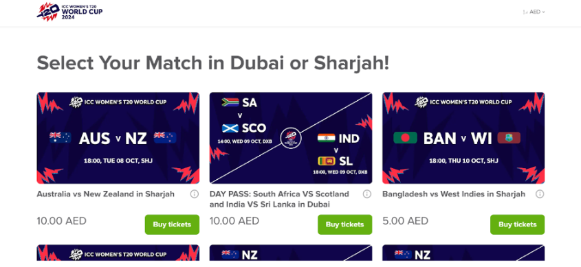 Browse The Match Schedule & Select The Game