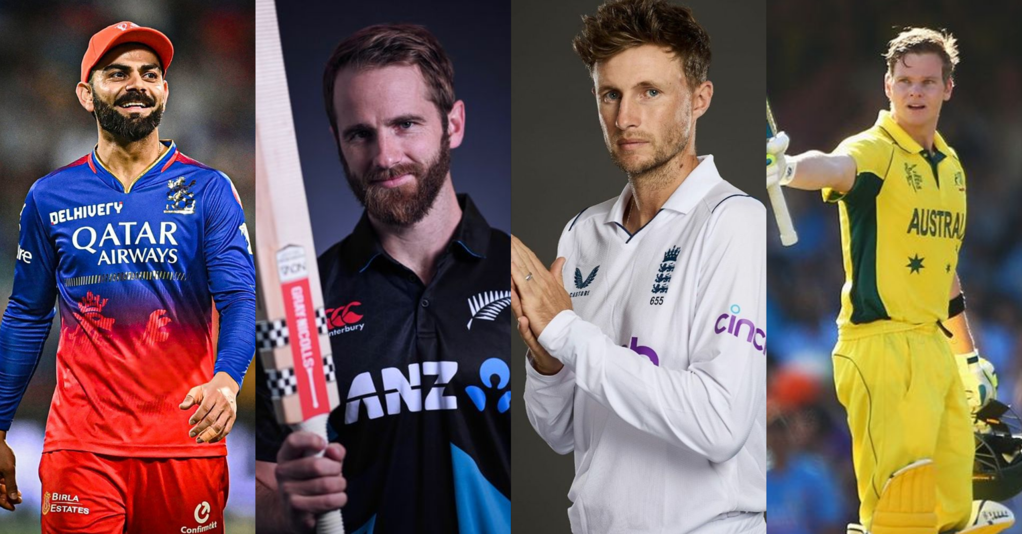 FAB 4 Player Stats - Virat, Root, Smith, Kane Williamson