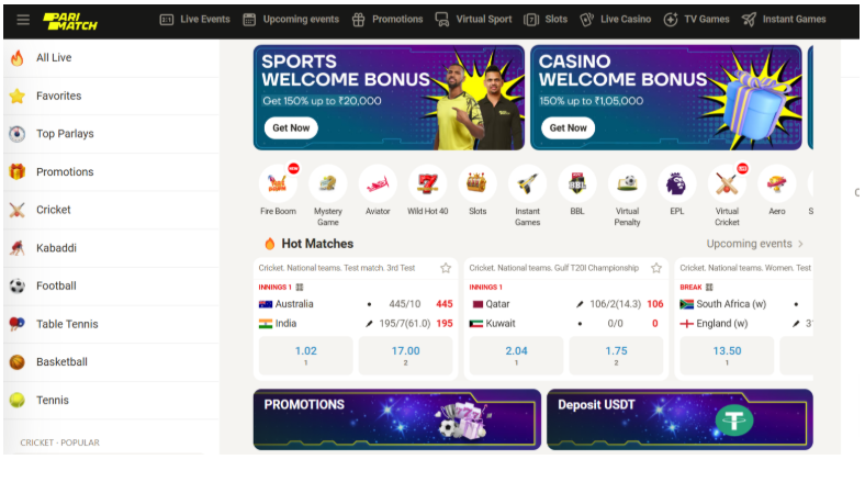 Parimatch Cricket Betting Sites